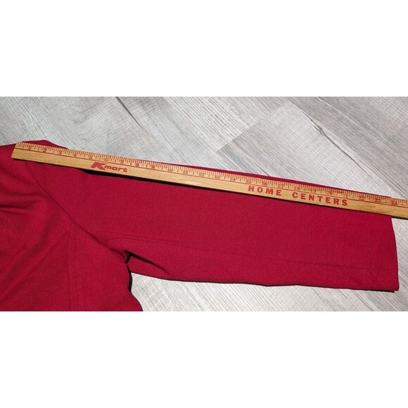 Chico’s Pea Coat Red Faux Fur Removable Collar Size 3 Large - Picture 12 of 13